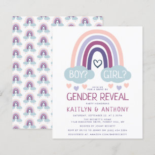 Invitation à une fête de révélation du sexe arc-en