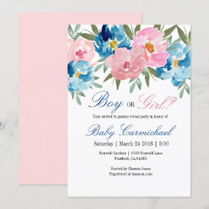 Invitation à une fête de révélation du sexe aux fl