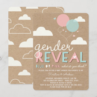 Invitation à une fête de révélation du sexe du béb