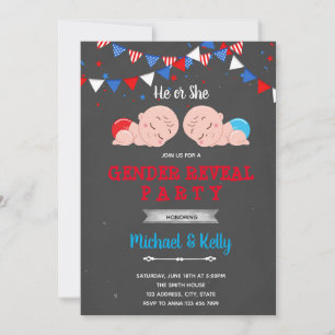 Invitation à une fête de révélation du sexe le 4 j