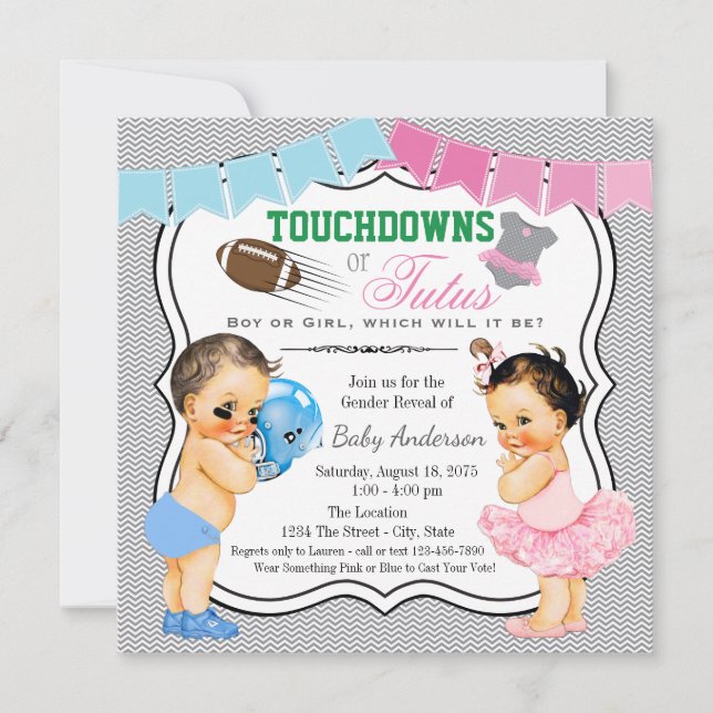 Invitation à une fête de révélation du sexe 'Touch (Devant)