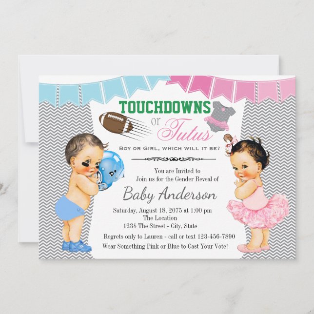 Invitation à une fête de révélation du sexe 'Touch (Devant)