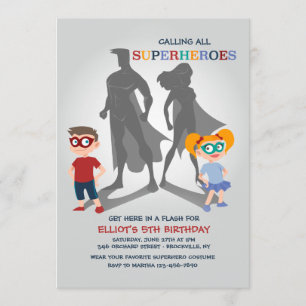 Invitation à une fête de super-héros
