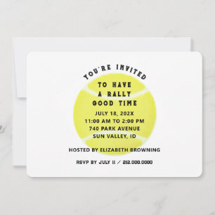 Invitation à une fête de tennis