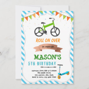 Invitation à une fête de vélo et de scooter