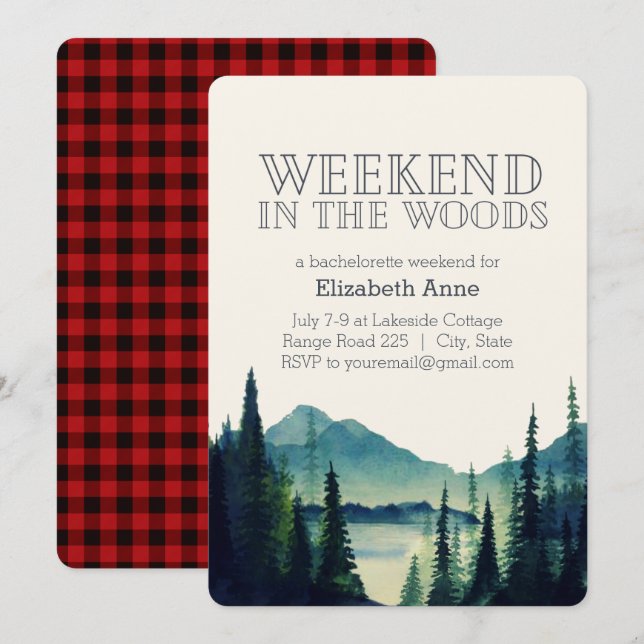 Invitation à une fête de week-end dans les bois (Devant / Derrière)