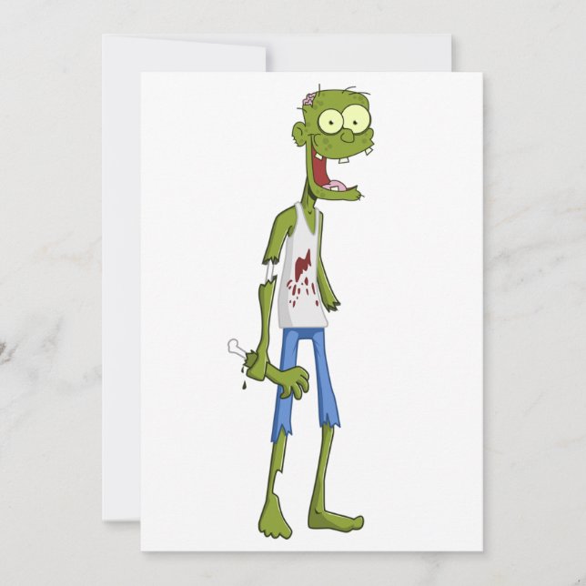 Invitation à une fête de zombies – Carte Halloween (Devant)
