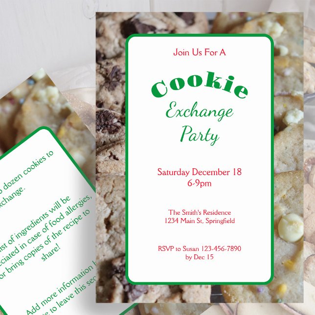 Invitation à une fête d'échange de biscuits de Noë (Créateur téléchargé)