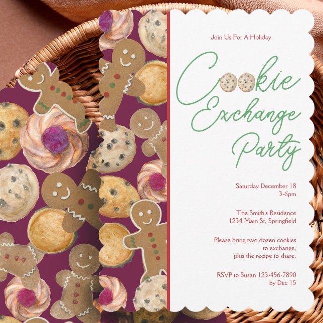Invitation à une fête d'échange de biscuits de Noë (Créateur téléchargé)