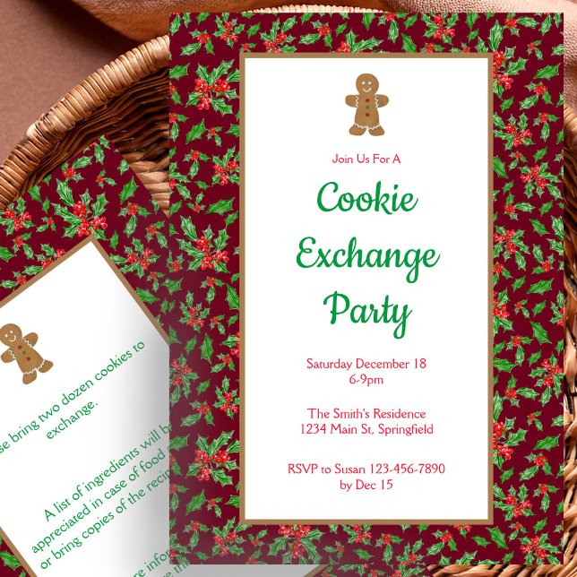 Invitation à une fête d'échange de biscuits de Noë (Créateur téléchargé)