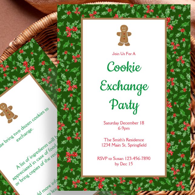 Invitation à une fête d'échange de biscuits de Noë (Créateur téléchargé)