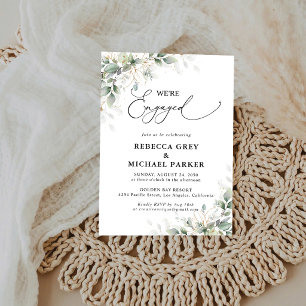 Invitation à une fête d'engagement minimaliste au 