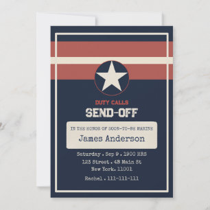 Invitation à une fête d'envoi militaire