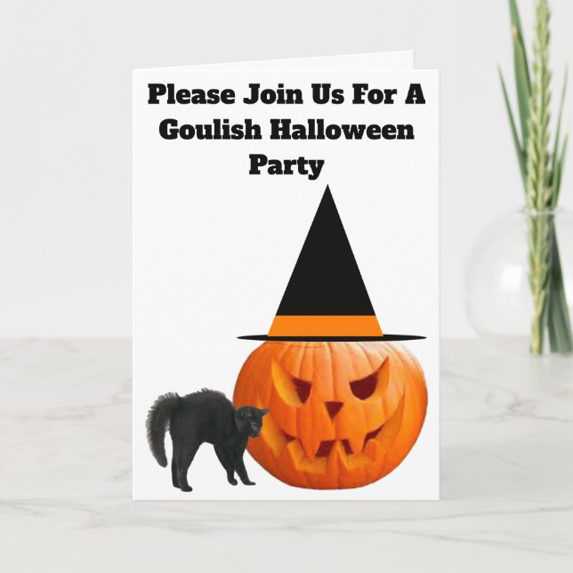 Invitation à une fête d'Halloween (Devant)
