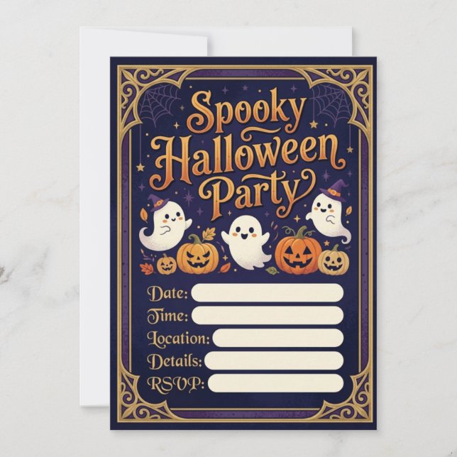 Invitation à une fête d'Halloween  (Devant)