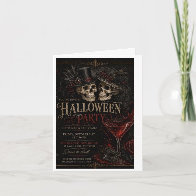 Invitation à une fête d'Halloween (Devant)