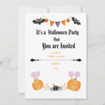 Invitation à une fête d'Halloween