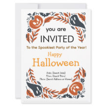 Invitation à une fête d'Halloween