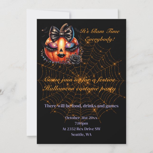 Invitation à une fête d'Halloween (Devant)
