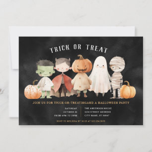 Invitation à une fête d'Halloween des friandises o