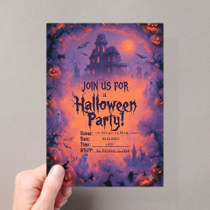 Invitation à une fête d'Halloween effrayante avec