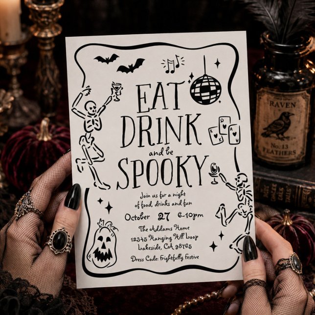 Invitation à une fête d'Halloween effrayante 'Mang (Créateur téléchargé)