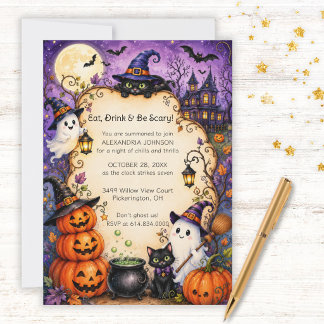 Invitation à une fête d'Halloween fantaisiste
