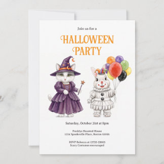 Invitation à une fête d'Halloween fantaisiste avec