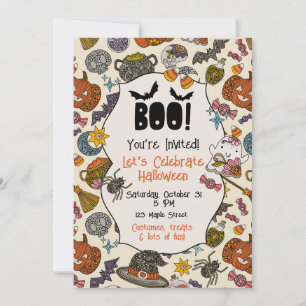 Invitation à une fête d'Halloween Halloween effr
