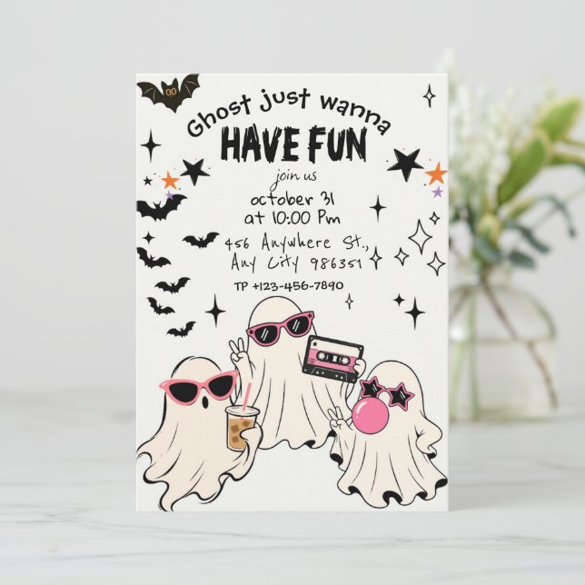 Invitation à une fête d'Halloween | Halloween mign (Debout devant)