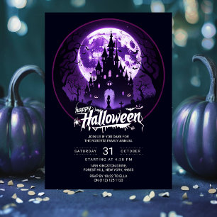Invitation à une fête d'Halloween joyeuse Maison