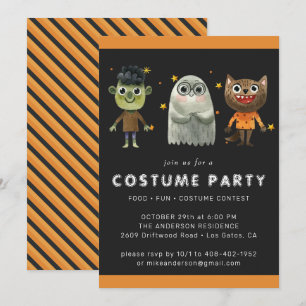 Invitation à une fête d'Halloween pour enfants