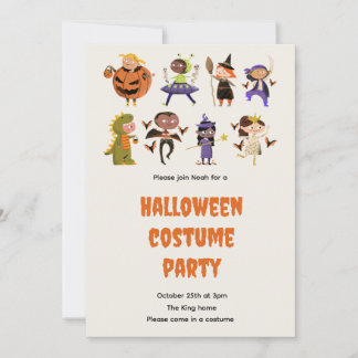 Invitation à une fête d'Halloween pour enfants ave