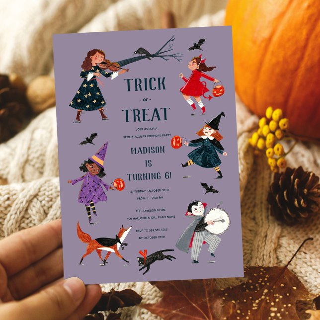 Invitation à une fête d'Halloween pour enfants en  (Créateur téléchargé)