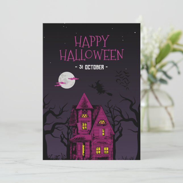 Invitation à une fête d'Halloween, soirée effrayan (Debout devant)