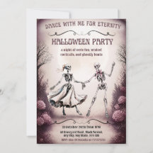 Invitation à une fête d'Halloween – Squelettes dan