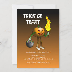 Invitation à une fête d'Halloween Trick or Treat
