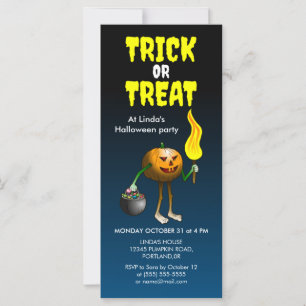 Invitation à une fête d'Halloween Trick or Treat