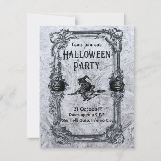 Invitation à une fête d'Halloween v1 (Devant)