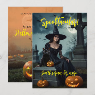 Invitation à une fête d'Halloween v4