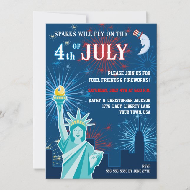Invitation à une fête du 14 juillet (Devant)
