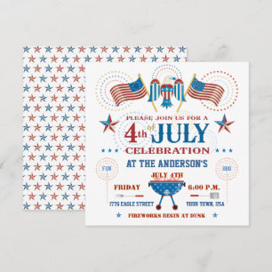 Invitation à une fête du 4 juillet