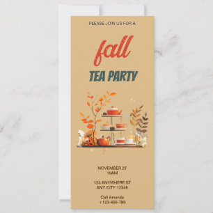 Invitation à une fête du thé d'automne