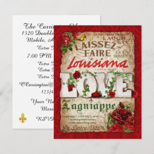 Invitation à une fête en Louisiane