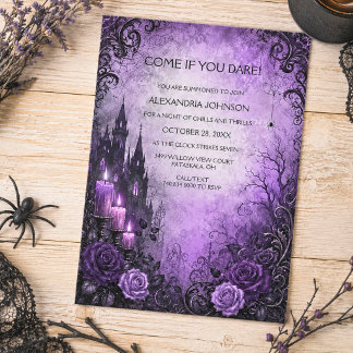 Invitation à une fête gothique d'Halloween