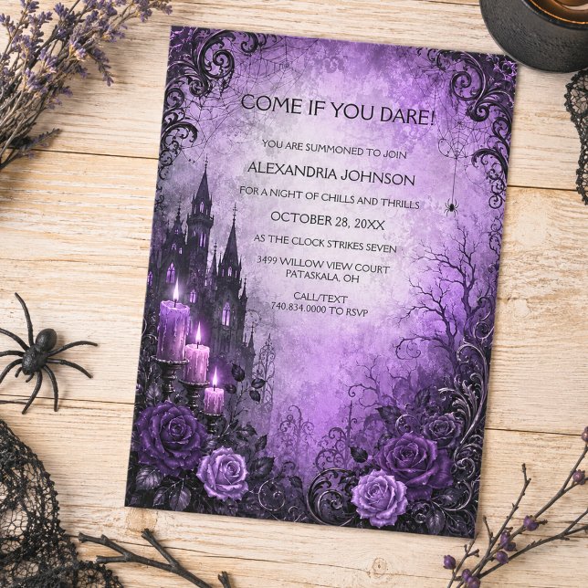 Invitation à une fête gothique d'Halloween (Créateur téléchargé)
