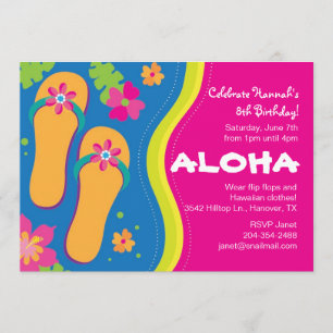 Invitation à une fête luau hawaïenne