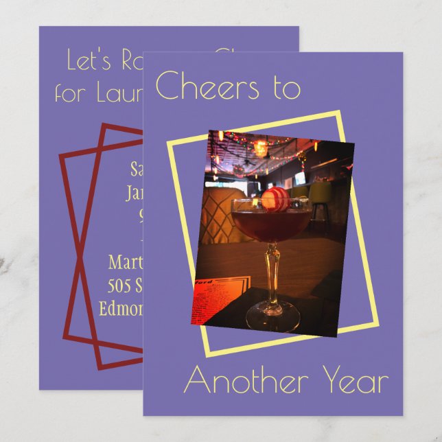 Invitation à une fête pour une autre année (Devant / Derrière)