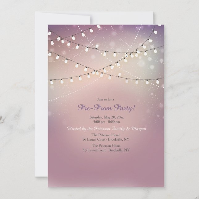 Invitation à une fête pré-bal de fin d'année avec  (Devant)