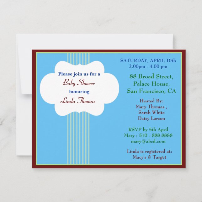 Invitation à une fête prénatale1 (Devant)